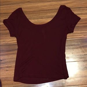 Burgundy crop top